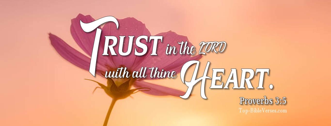 Proverbs 3:5. Christian Facebook Bible Verse Cover Photos. Trust In The LORD With All Thine Heart.