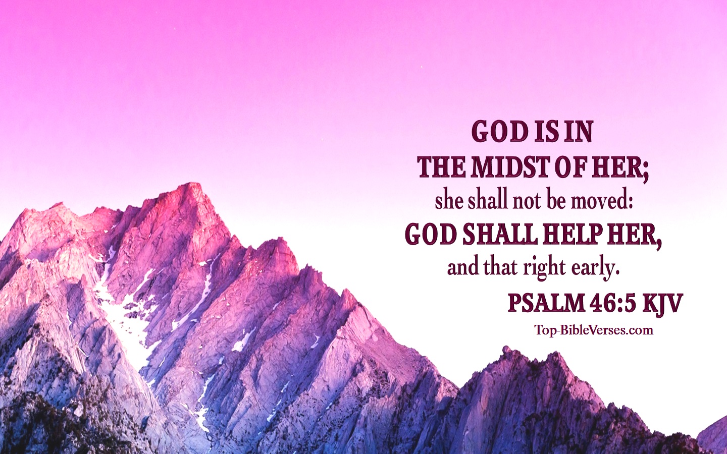 Psalm 46:5 KJV Christian Bible Verse Desktop Wallpaper. Top-BibleVerses.com