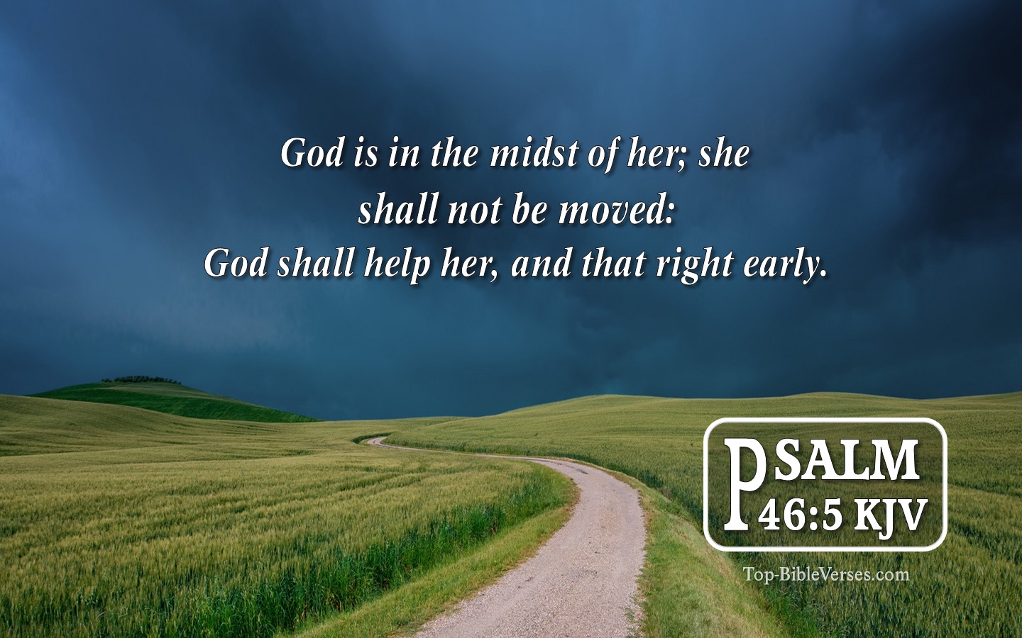 Psalm 46:5 KJV Christian Bible Verse Desktop Wallpaper. Top-BibleVerses.com