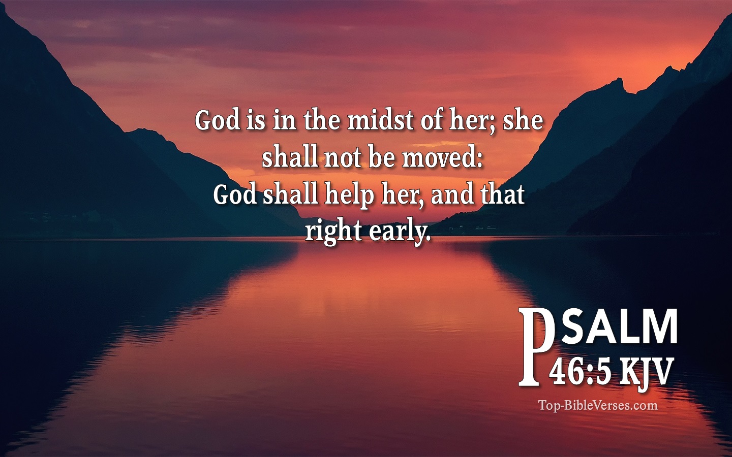 Psalm 46:5 KJV Christian Bible Verse Desktop Wallpaper. Top-BibleVerses.com