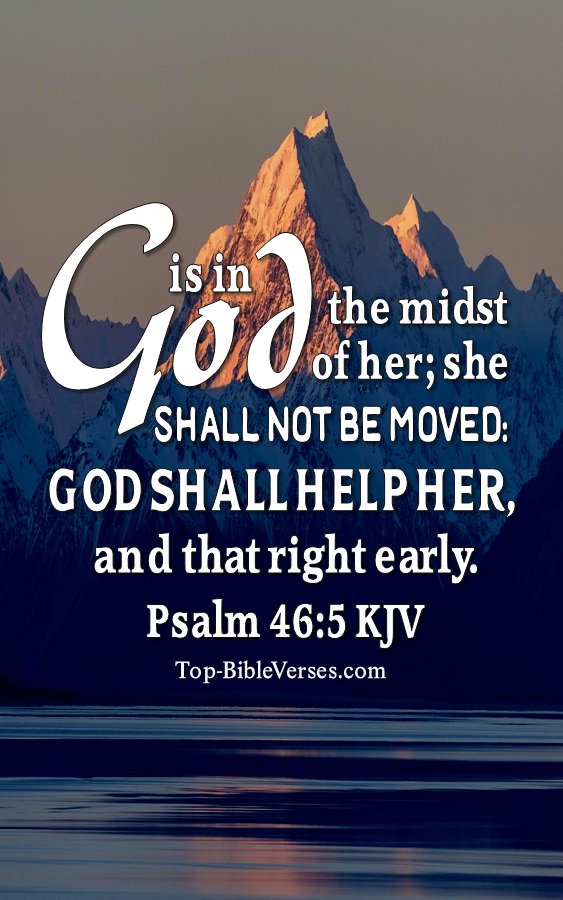 Psalm 46:5 KJV Christian Bible Verse Mobile Wallpaper. Top-BibleVerses.com