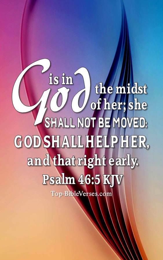 Psalm 46:5 KJV Christian Bible Verse Mobile Wallpaper. Top-BibleVerses.com