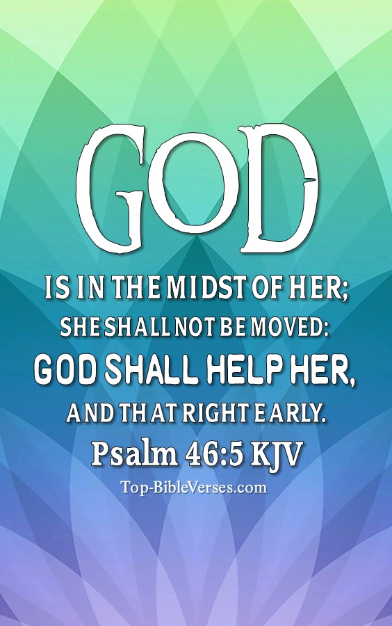Psalm 46:5 KJV Christian Bible Verse Mobile Wallpaper. Top-BibleVerses.com