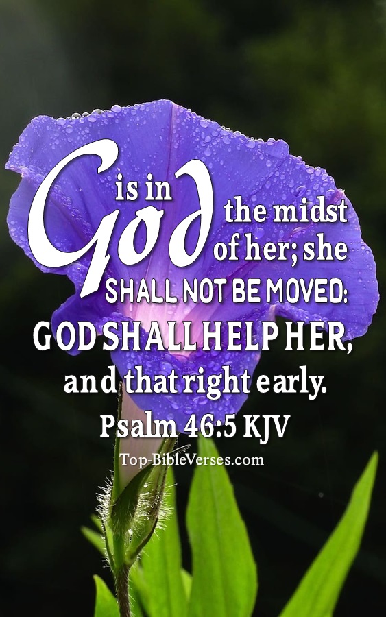 Psalm 46:5 KJV Christian Bible Verse Mobile Wallpaper. Top-BibleVerses.com