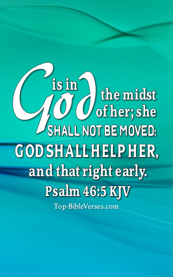 Psalm 46:5 KJV Christian Bible Verse Mobile Wallpaper. Top-BibleVerses.com