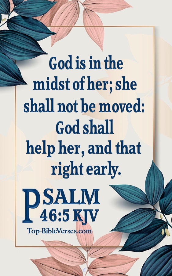 Psalm 46:5 KJV Christian Bible Verse Mobile Wallpaper. Top-BibleVerses.com