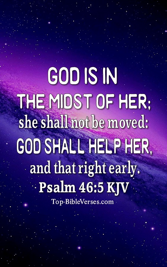 Psalm 46:5 KJV Christian Bible Verse Mobile Wallpaper. Top-BibleVerses.com