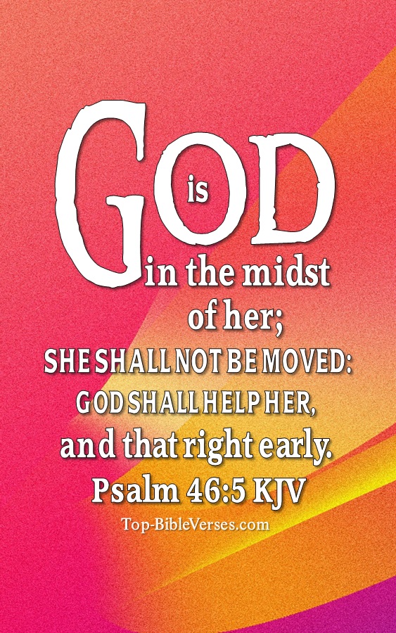 Psalm 46:5 KJV Christian Bible Verse Mobile Wallpaper. Top-BibleVerses.com