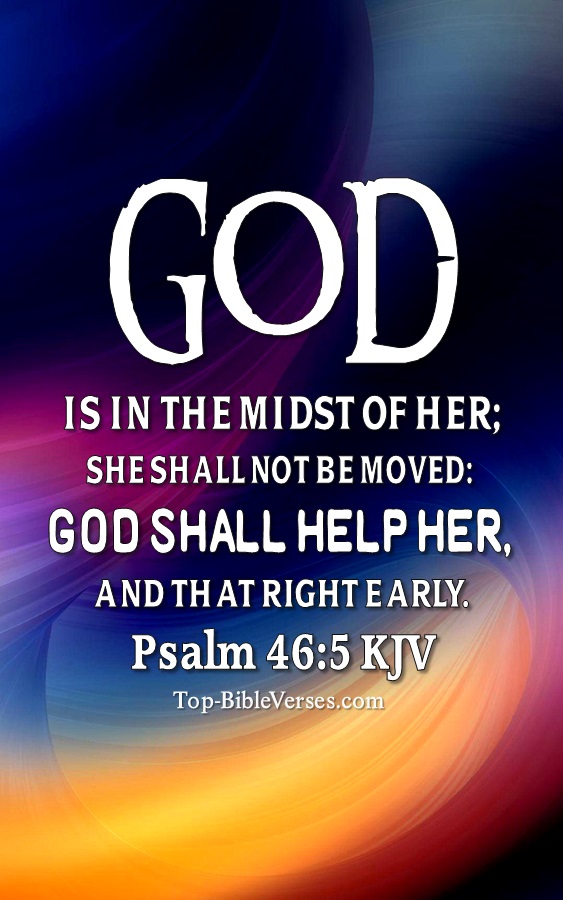 Psalm 46:5 KJV Christian Bible Verse Mobile Wallpaper. Top-BibleVerses.com