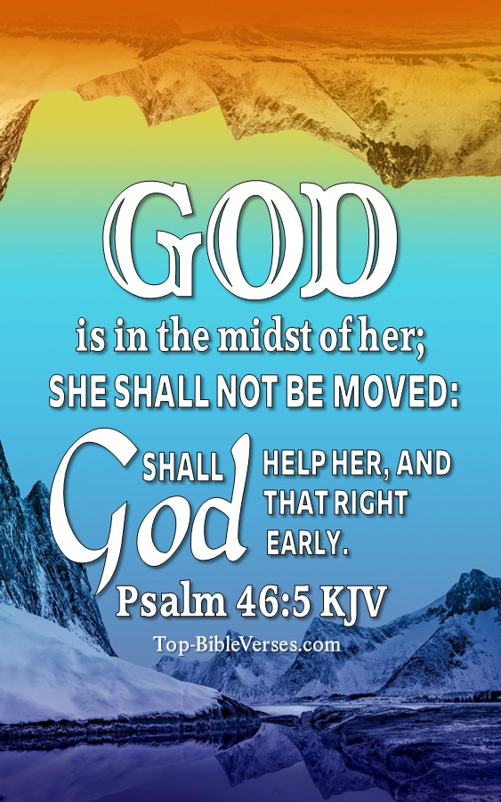 Psalm 46:5 KJV Christian Bible Verse Mobile Wallpaper. Top-BibleVerses.com