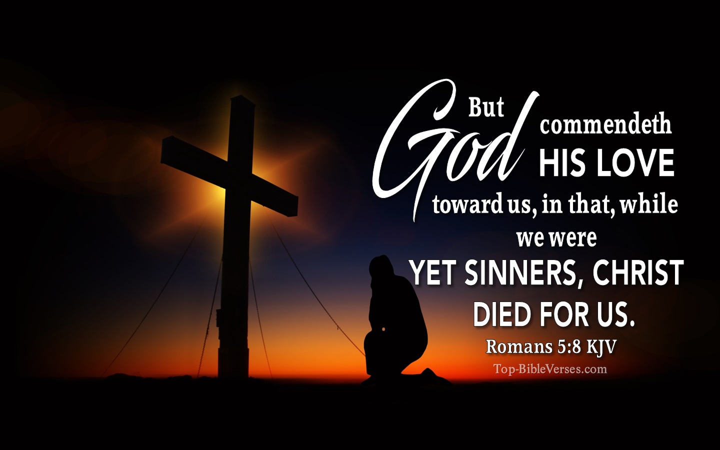 Romans 5:8 Christian Bible Verse Desktop Wallpapers