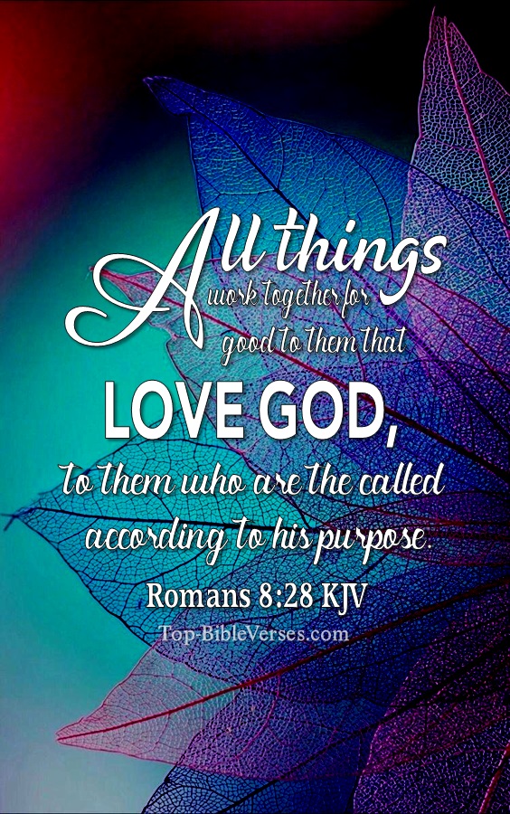 Romans 8:28 KJV Christian Bible Verse Mobile Wallpaper. Top-BibleVerses.com