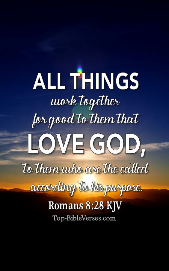 Romans 8:28 KJV Christian Bible Verse Mobile Wallpaper. Top-BibleVerses.com
