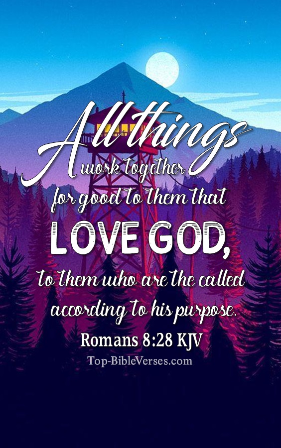 Romans 8:28 KJV Christian Bible Verse Mobile Wallpaper. Top-BibleVerses.com