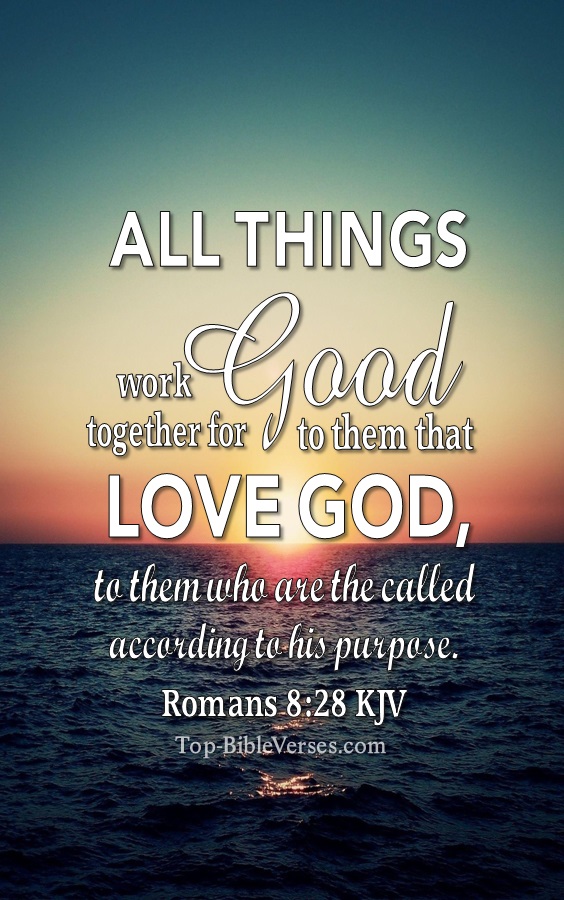 Romans 8:28 KJV Christian Bible Verse Mobile Wallpaper. Top-BibleVerses.com