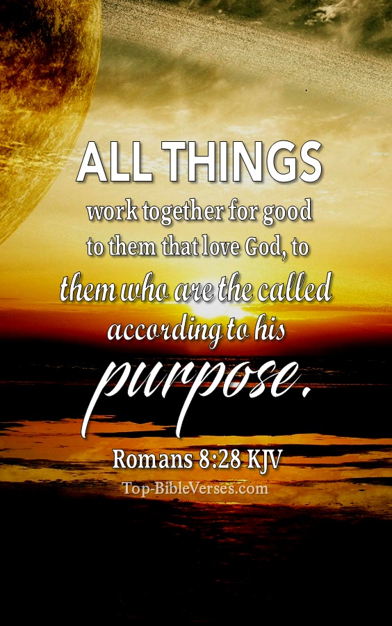 Romans 8:28 KJV Christian Bible Verse Mobile Wallpaper. Top-BibleVerses.com