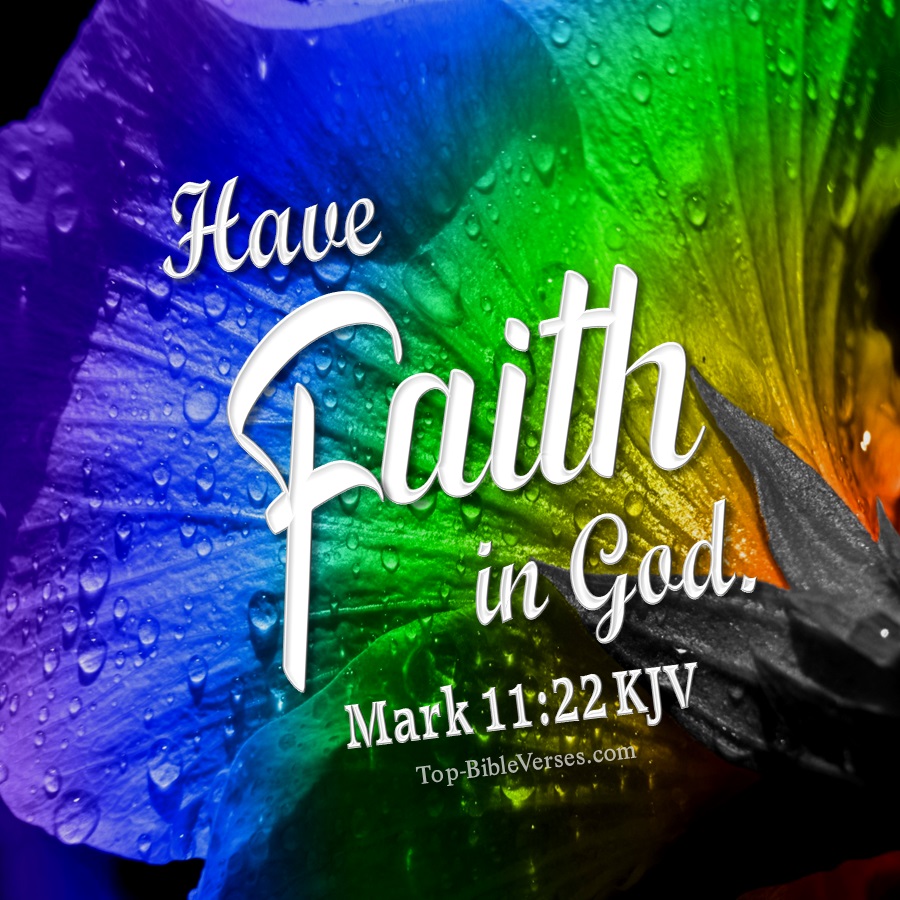 Mark 11:22 KJV WhatsApp DP Inspirational Bible Verse Images.