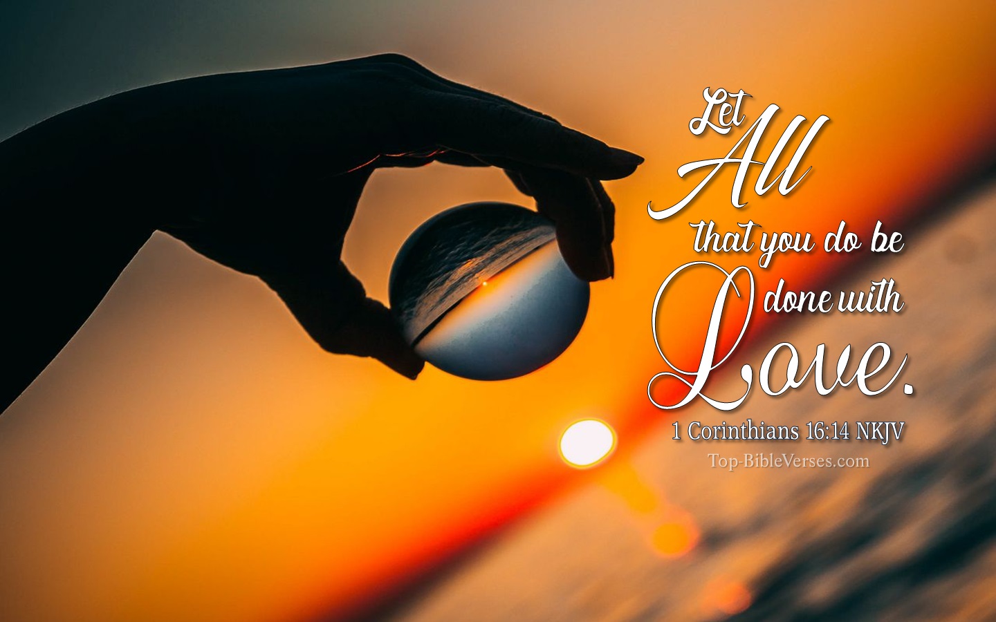 1 Corinthians 16:14 NKJV Christian Bible Verse Desktop Wallpaper. Top-BibleVerses.com
