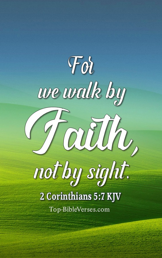 2 Corinthians 5:7 KJV Christian Bible Verse Mobile Wallpaper. Top-BibleVerses.com