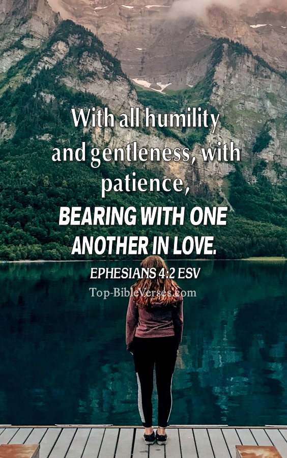 Ephesians 4:2 ESV Christian Bible Verse Mobile Wallpaper. Top-BibleVerses.com