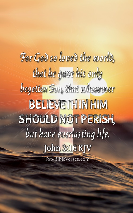 John 3:16 KJV Christian Bible Verse Mobile Wallpaper. Top-BibleVerses.com