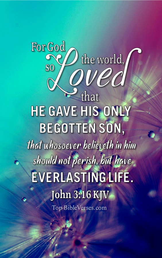 John 3:16 KJV Christian Bible Verse Mobile Wallpaper. Top-BibleVerses.com