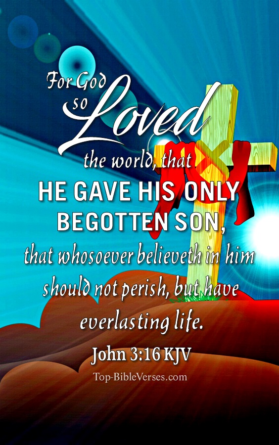 John 3:16 KJV Christian Bible Verse Mobile Wallpaper. Top-BibleVerses.com