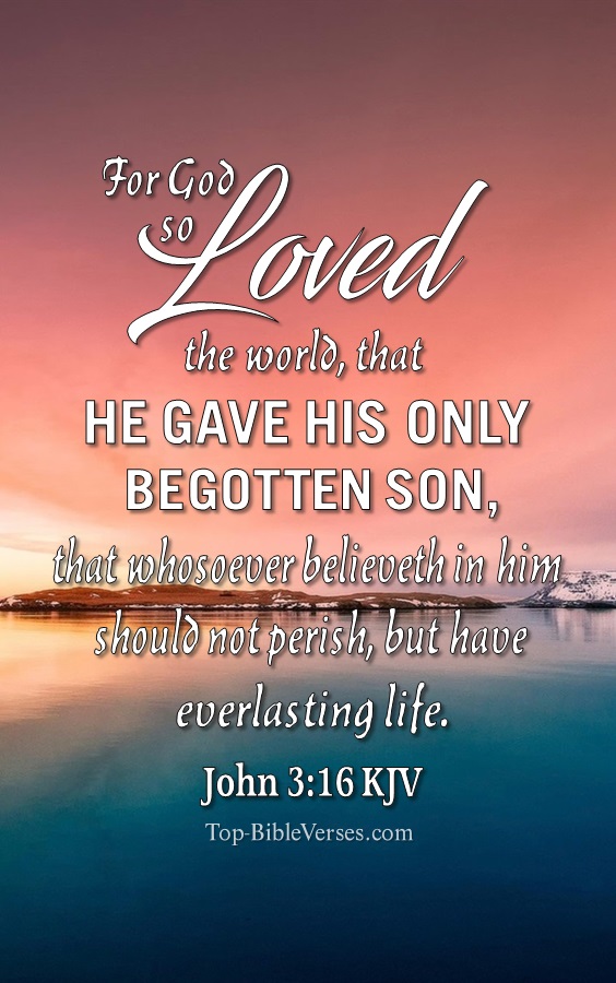 John 3:16 KJV Christian Bible Verse Mobile Wallpaper. Top-BibleVerses.com