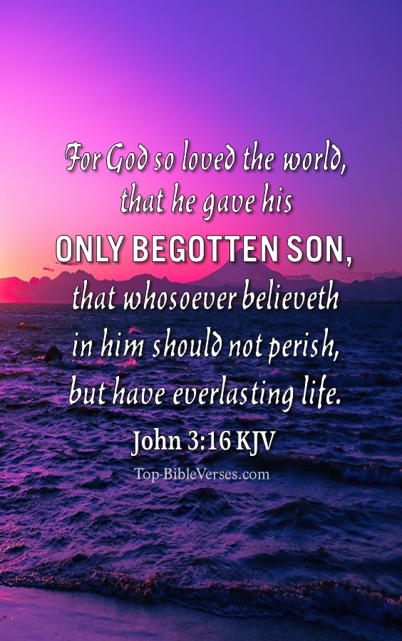 John 3:16 KJV Christian Bible Verse Mobile Wallpaper. Top-BibleVerses.com
