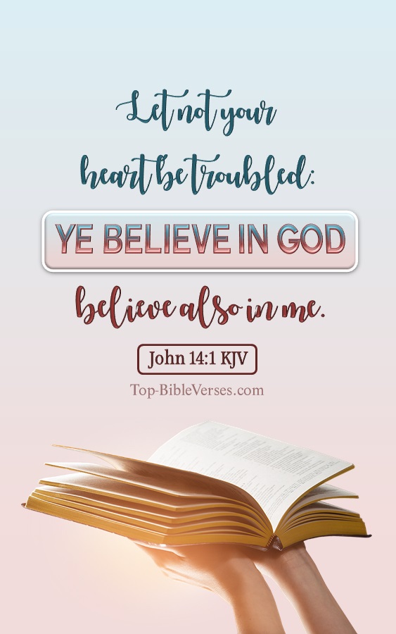 John 14:1 KJV - Let not your heart be troubled: ye believe in God, believe also in me.
