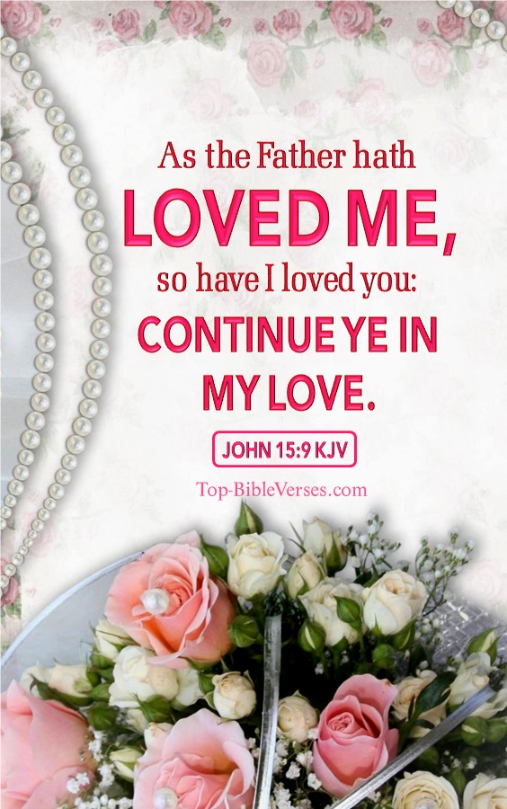 John 15:9 KJV - As the Father hath loved me, so have I loved you: continue ye in my love.