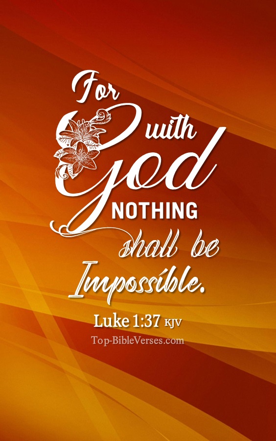 Luke 1:37 KJV Inspirational Bible Verse Images And Pictures
