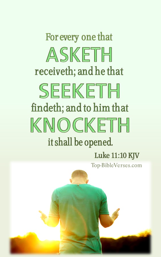 Luke 11:10 KJV Inspirational Bible Verse Images And Pictures