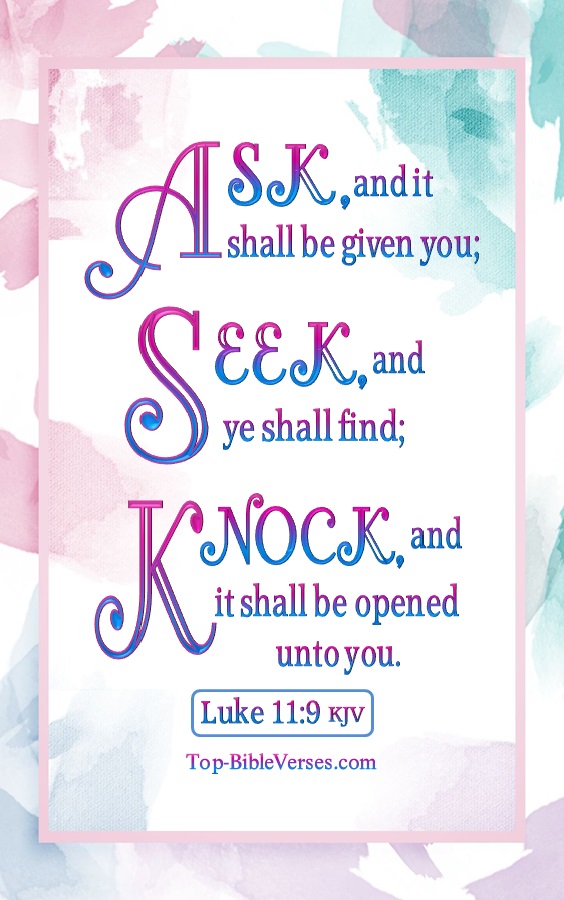 Luke 11:9 KJV Bible Verse Images