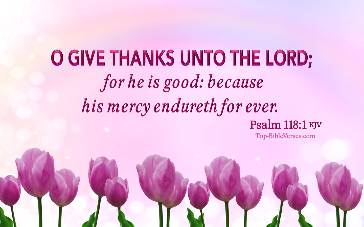 Psalm 118:1 KJV Bible Verse Images