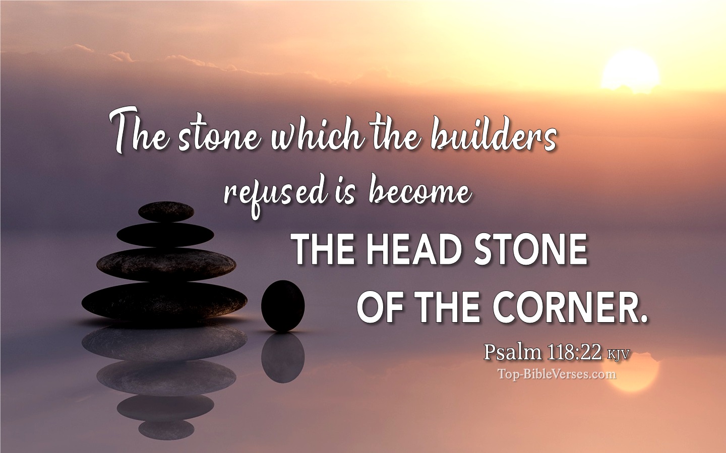 Psalm 118:22 KJV Bible Verse Images
