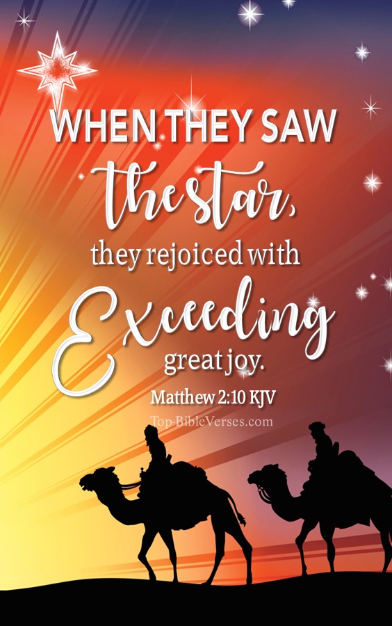 Matthew 2:10 Christmas Bible Verse Images | Matthew 2:10 Pictures