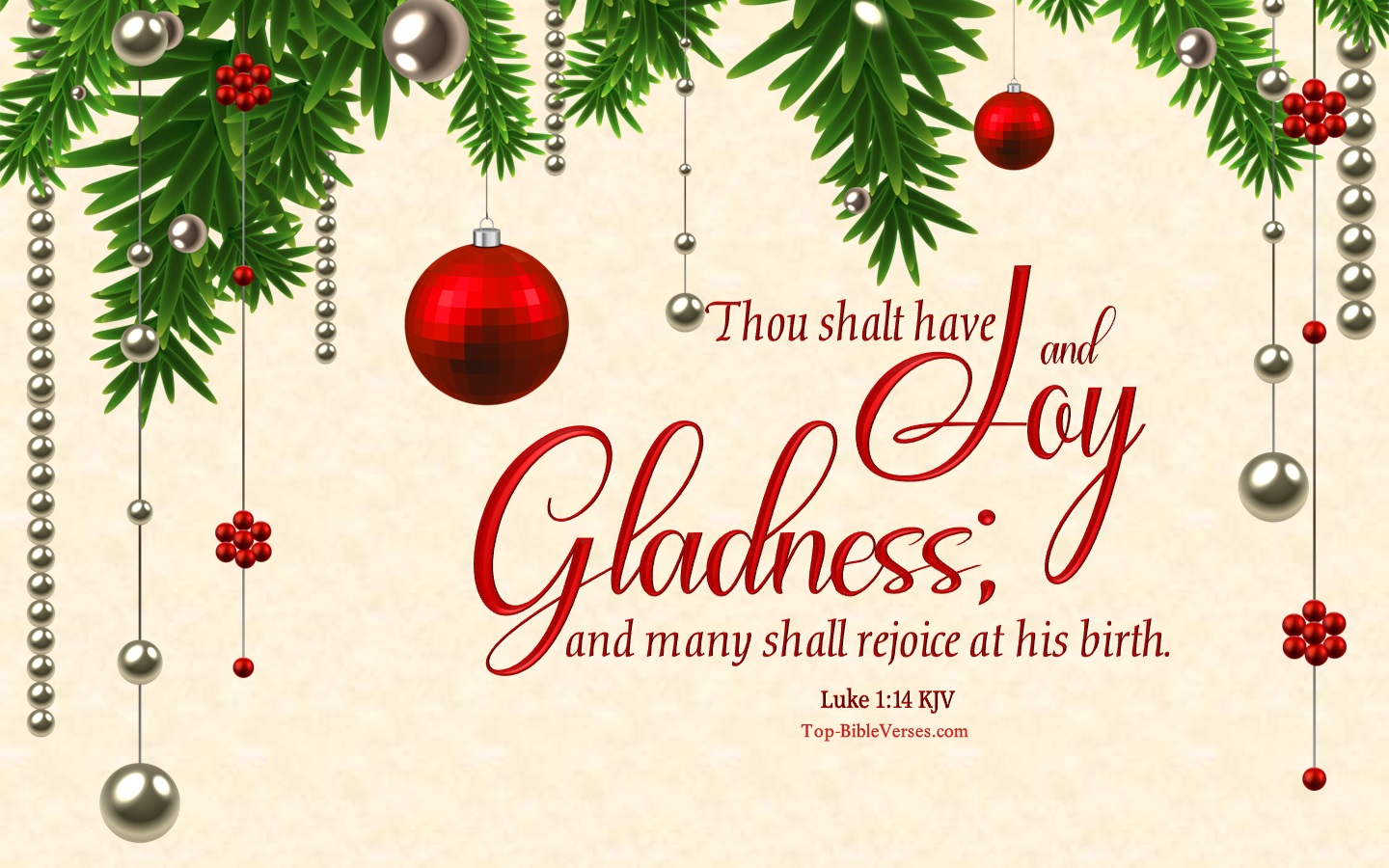 Luke 1:14 KJV - And thou shalt have joy and gladness; and many shall rejoice at his birth. Christmas Bible Verse Images. Christmas Wallpapers.