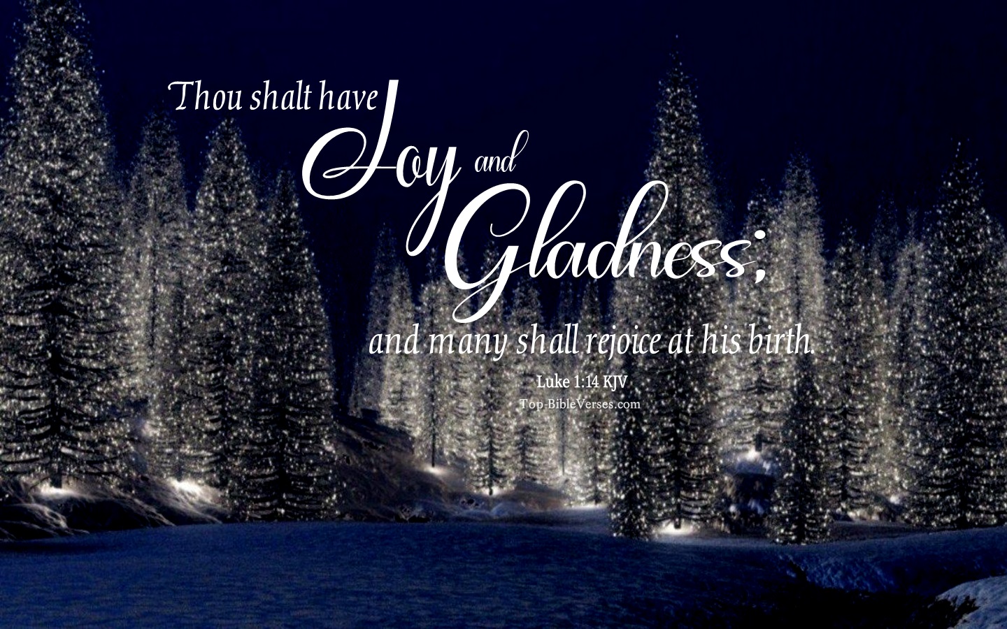Luke 1:14 KJV - And thou shalt have joy and gladness; and many shall rejoice at his birth. Christmas Bible Verse Images. Christmas Wallpapers.