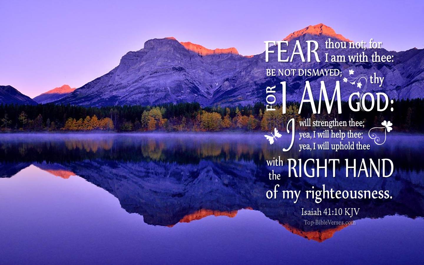 Isaiah 41:10 KJV Christian Bible Verse Desktop Wallpaper. Top-BibleVerses.com