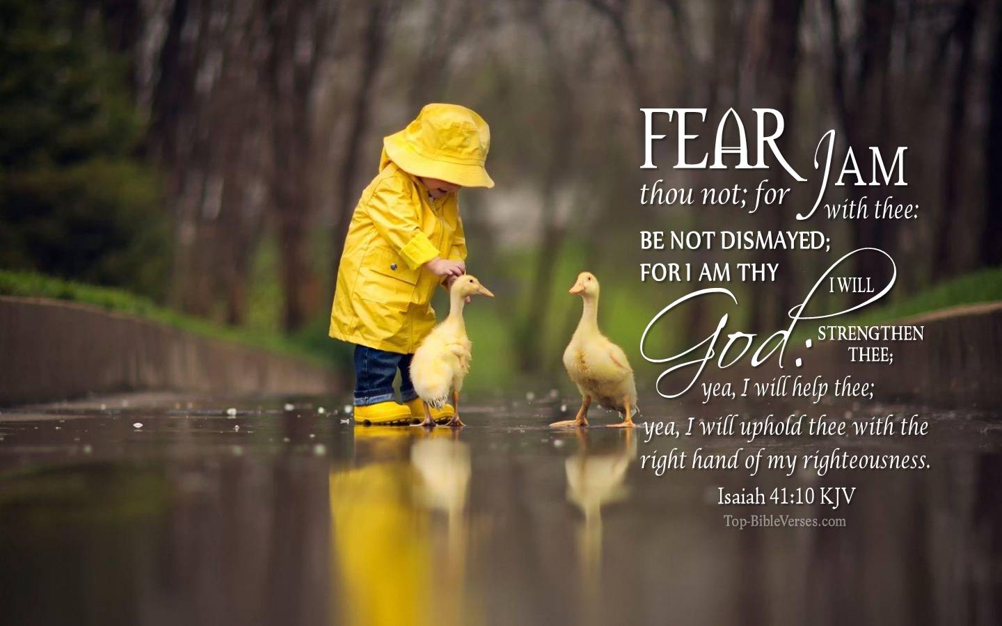 Isaiah 41:10 KJV Christian Bible Verse Desktop Wallpaper. Top-BibleVerses.com