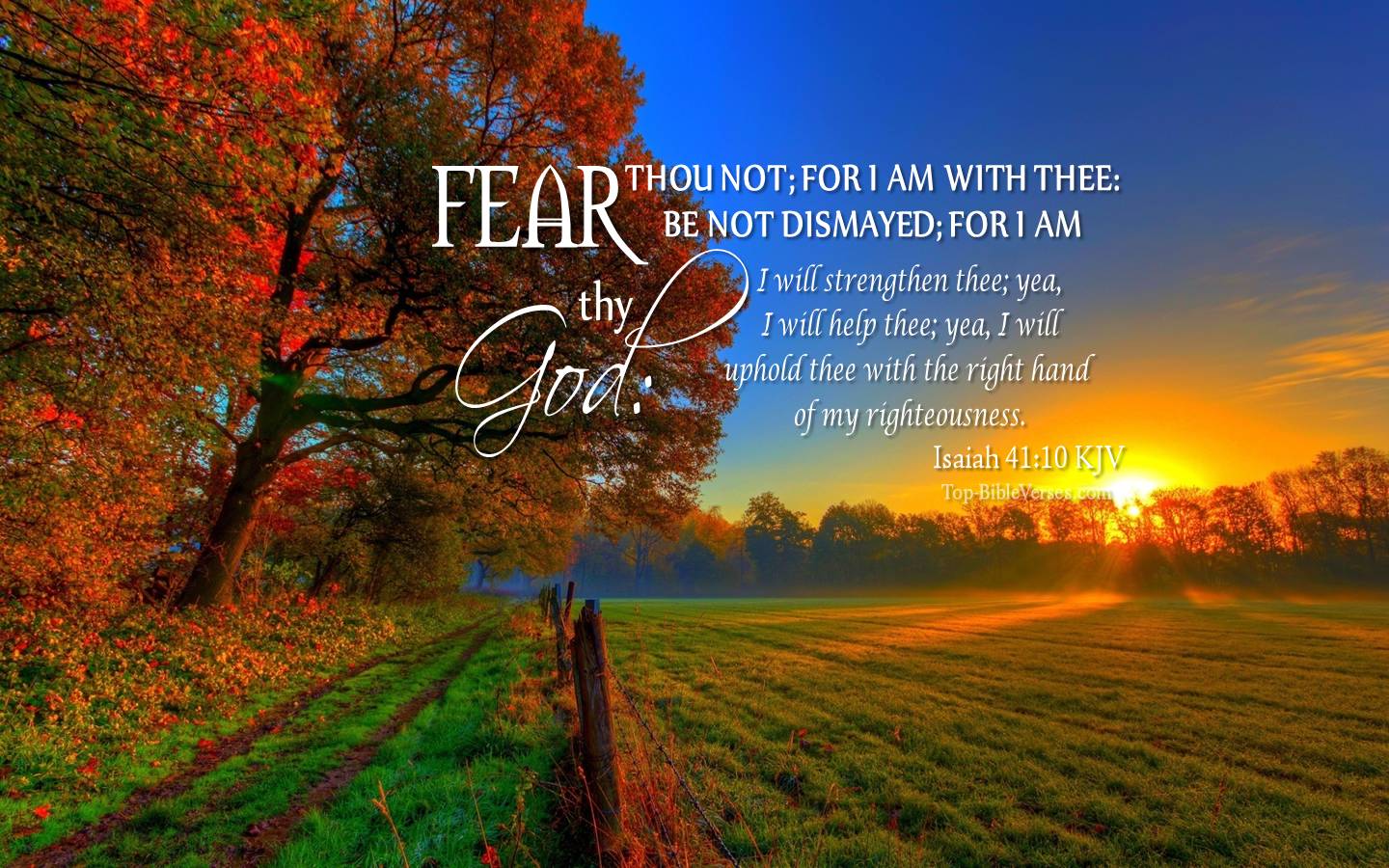 Isaiah 41:10 KJV Christian Bible Verse Desktop Wallpaper. Top-BibleVerses.com
