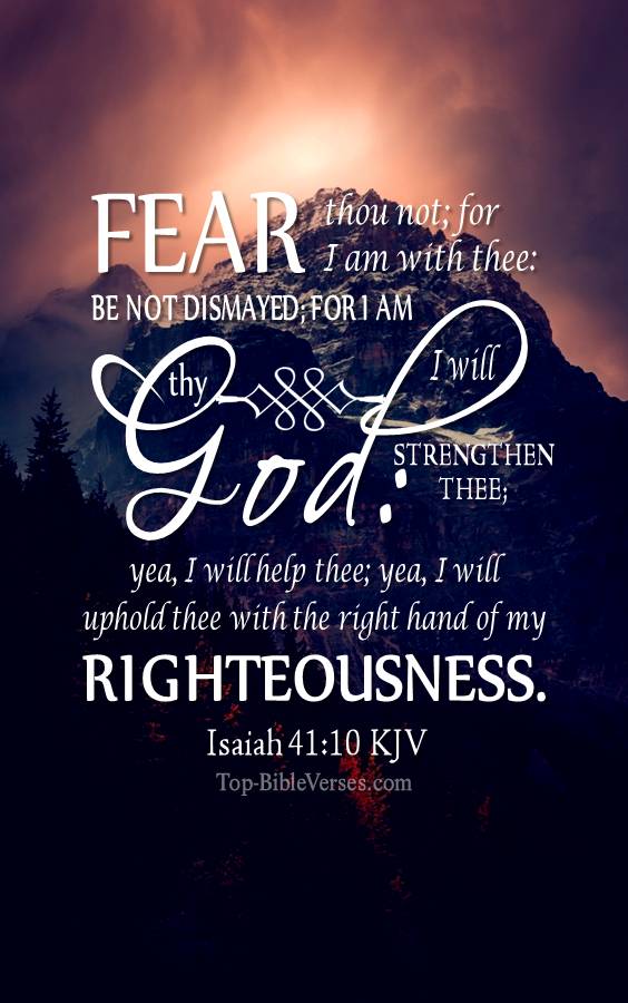Isaiah 41-10 KJV Christian Bible Verse Mobile Wallpaper. Top-BibleVerses.com