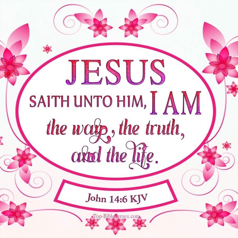 John 14-6 KJV WhatsApp DP Inspirational Bible Verse Images.