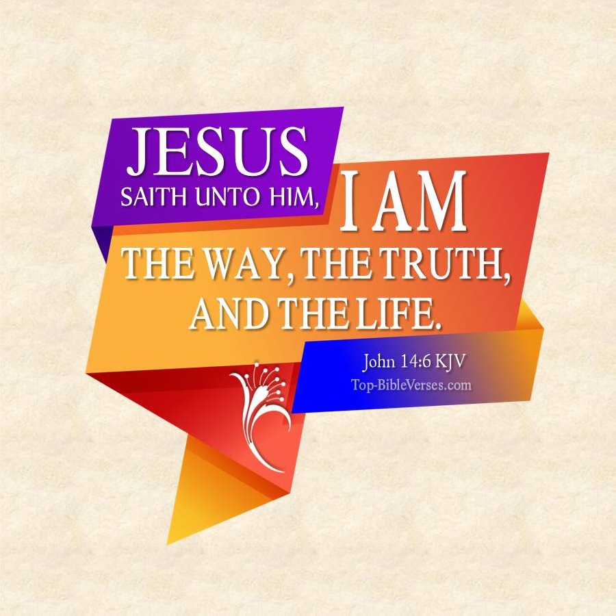 John 14-6 KJV WhatsApp DP Inspirational Bible Verse Images.