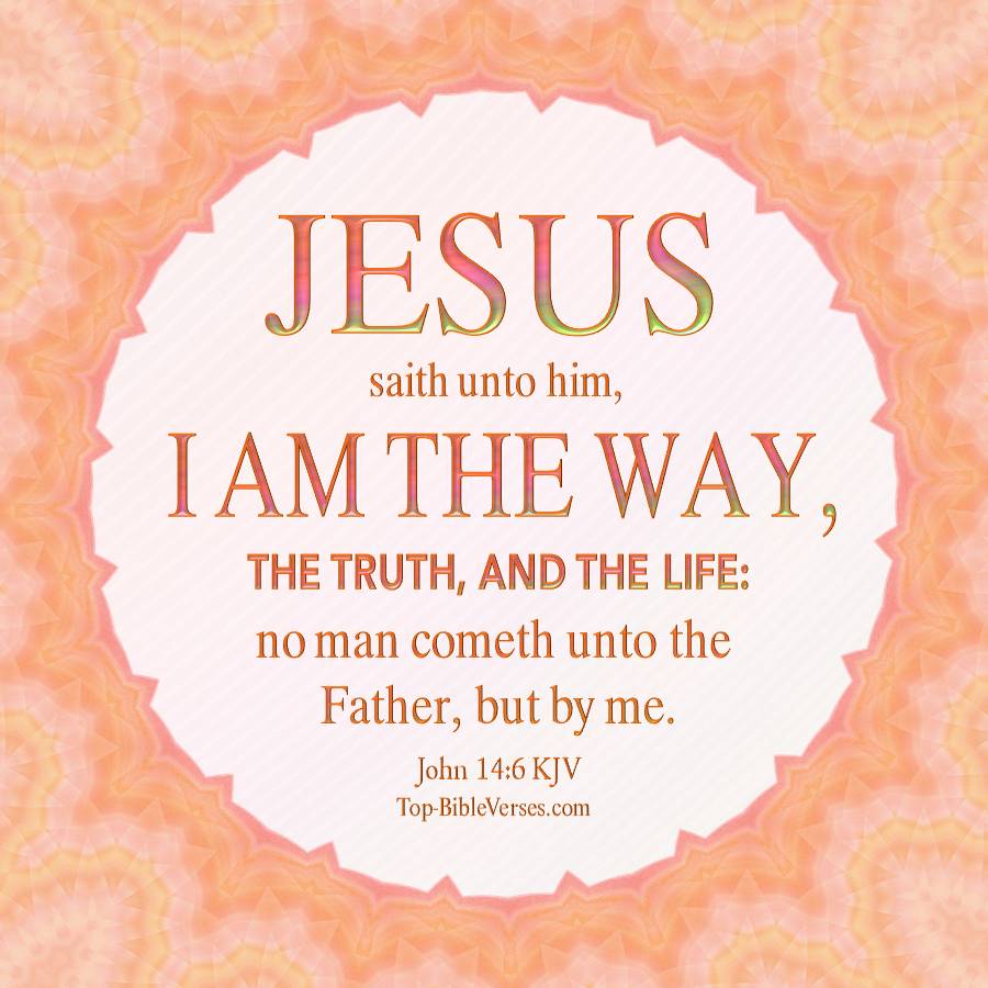 John 14-6 KJV WhatsApp DP Inspirational Bible Verse Images.