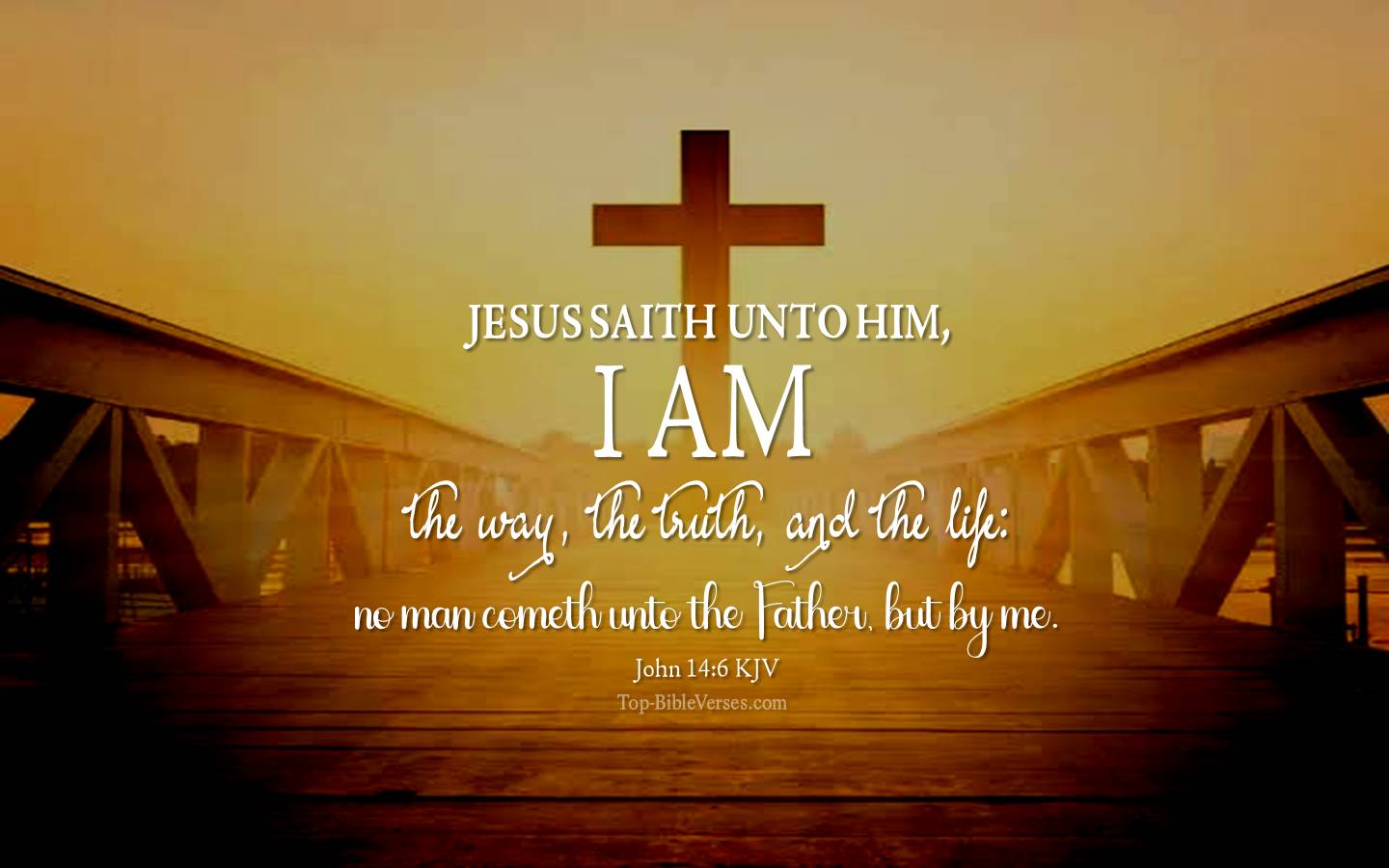 John 14:6 KJV Christian Bible Verse Desktop Wallpaper. Top-BibleVerses.com