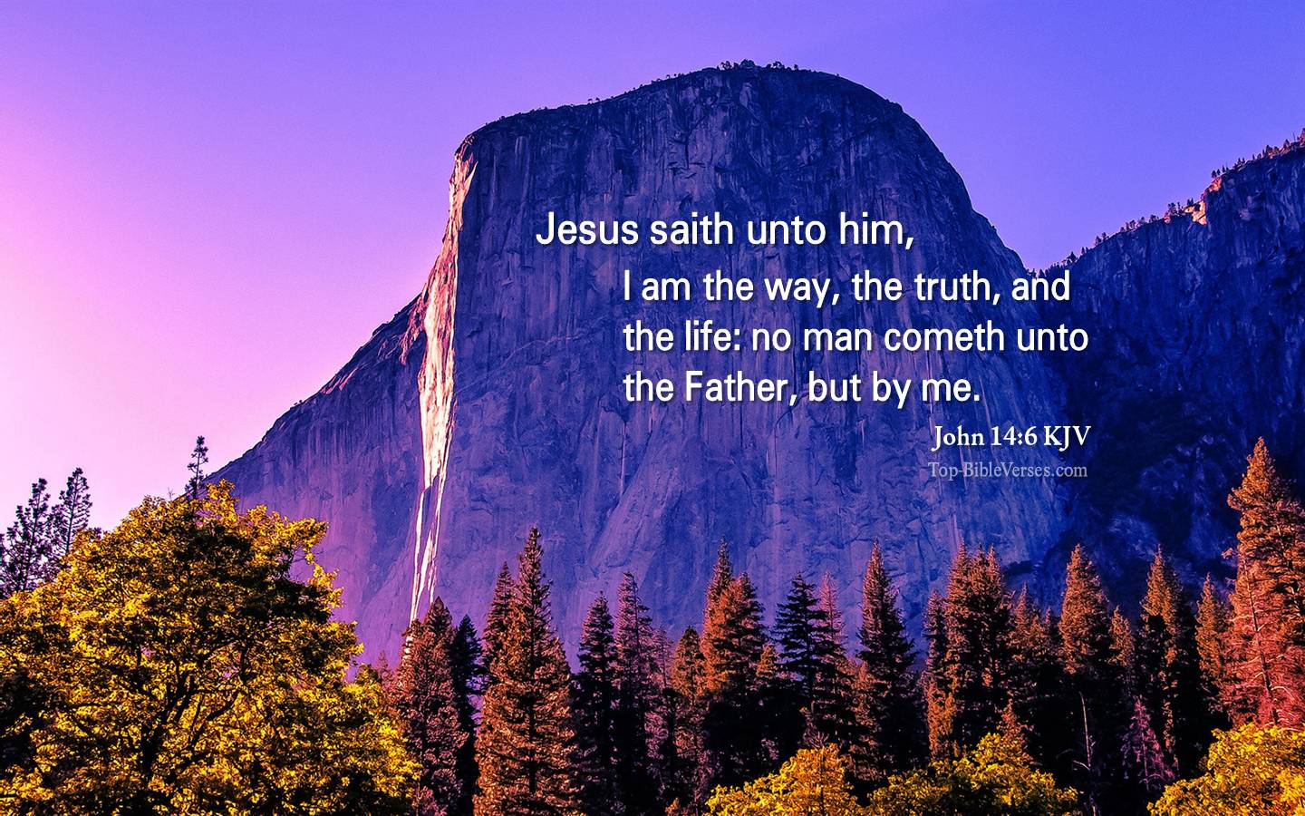 John 14:6 KJV Christian Bible Verse Desktop Wallpaper. Top-BibleVerses.com