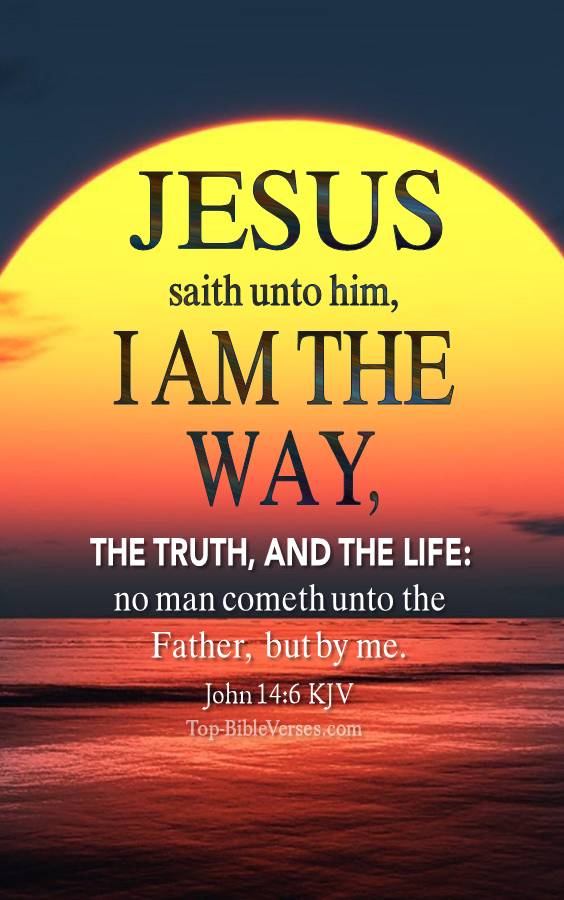 John 14:6 KJV Christian Bible Verse Mobile Wallpaper. Top-BibleVerses.com