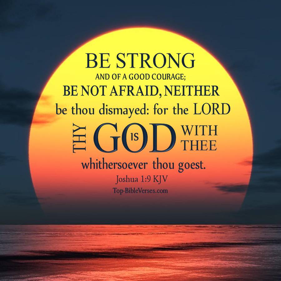 Joshua 1-9 KJV WhatsApp DP Inspirational Bible Verse Images.